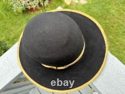 Vintage Rancher Hat 40s Billy Jack Flat Brim Beaver Rockmount Open Crown 7 5/8