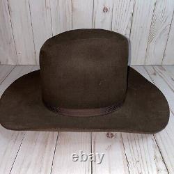 Vintage Reaistol XXX 3X Beaver Dark Brown Western Cowboy Hat 7 1/8