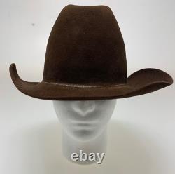 Vintage Resistal Cowboy Hat 4X Beaver Felt Hat XXXX USA Made Texas Brown 7 1/8