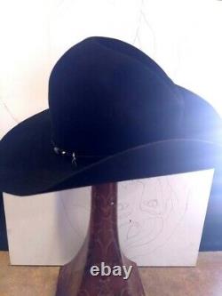 Vintage Resistol 20X Black Gold Beaver Fur Long Oval Western Cowboy Hat