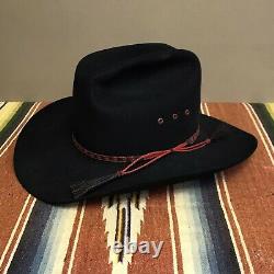 Vintage Resistol 3X Beaver Cowboy Hat Size 6 3/4 Black