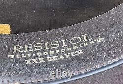 Vintage Resistol 3X Beaver Felt 7 1/4 Gus Vintage Old West Western Cowboy Hat