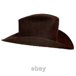 Vintage Resistol 3X Beaver brown 7 3/8 long oval cowboy hat fur wool
