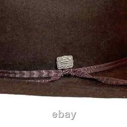 Vintage Resistol 3X Beaver brown 7 3/8 long oval cowboy hat fur wool