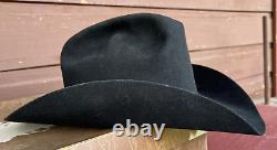 Vintage Resistol 4X Beaver Black Cattleman Cowboy Hat 7 1/8 with box