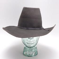 Vintage Resistol 4X Beaver Las Vegas Cowboy Western Hat Sz 7 3/8 R Granite Gray