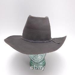 Vintage Resistol 4X Beaver Las Vegas Cowboy Western Hat Sz 7 3/8 R Granite Gray