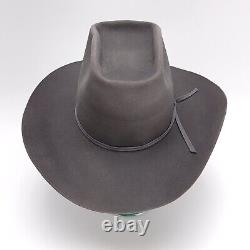 Vintage Resistol 4X Beaver Las Vegas Cowboy Western Hat Sz 7 3/8 R Granite Gray