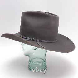 Vintage Resistol 4X Beaver Las Vegas Cowboy Western Hat Sz 7 3/8 R Granite Gray