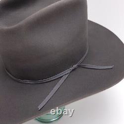 Vintage Resistol 4X Beaver Las Vegas Cowboy Western Hat Sz 7 3/8 R Granite Gray