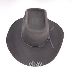 Vintage Resistol 4X Beaver Las Vegas Cowboy Western Hat Sz 7 3/8 R Granite Gray