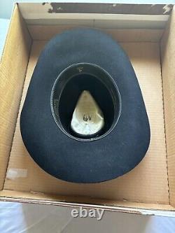 Vintage Resistol 4X Beaver Midnight Black Hat Size 6 7/8