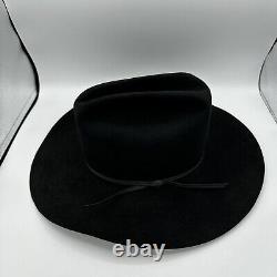 Vintage Resistol 4X Beaver Self Conforming Black Cowboy Hat Size 7 1/8