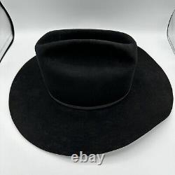 Vintage Resistol 4X Beaver Self Conforming Black Cowboy Hat Size 7 1/8
