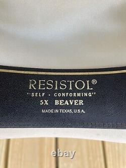 Vintage Resistol 7 1/8 Beaver Felt Cowboy Hat Withbox
