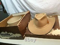 Vintage Resistol Beaver Cowboy Hat (7 1/8 brown) In Original Box