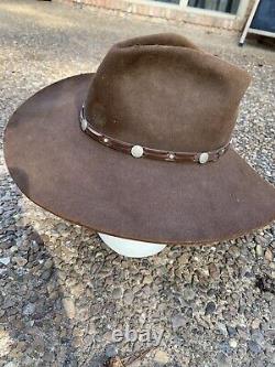 Vintage Resistol Big Ben Outlaw 4X Beaver Western Cowboy Hat Size 7 1/8 Brown