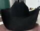 Vintage Resistol Black Gold Western 20x Beaver Long Oval Cowboy Hat & Box Size 7