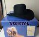 Vintage Resistol Casey 07 Black 6x Beaver Cowboy Hat Mens Size 7 Lo 4 Brim Euc