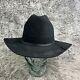 Vintage Resistol Cattleman 65 4x Xxx Beaver Felt Western Cowboy Hat Black 7 1/4