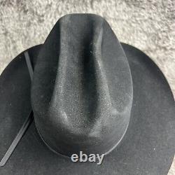 Vintage Resistol Cattleman 65 4X XXX Beaver Felt Western Cowboy Hat Black 7 1/4