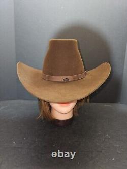Vintage Resistol Cheyenne 3X Quality Beaver Cowboy Western Hat Sz 7 Mink Brown