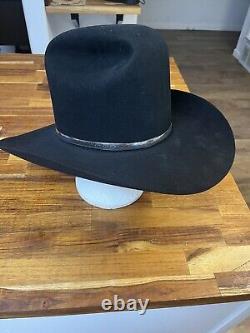 Vintage Resistol Classic 4x Beaver Cowboy Western Hat Sz 7 1/8 Black Long Oval