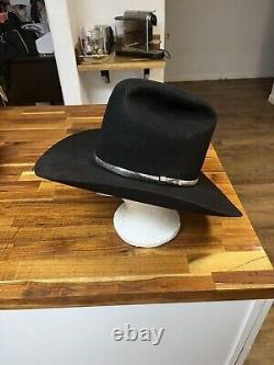 Vintage Resistol Classic 4x Beaver Cowboy Western Hat Sz 7 1/8 Black Long Oval