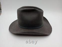 Vintage Resistol Cowboy Hat 4X Beaver Self Conforming Granite Grey Size 6 7/8 R