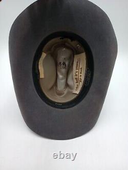 Vintage Resistol Cowboy Hat 4X Beaver Self Conforming Granite Grey Size 6 7/8 R