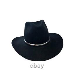 Vintage Resistol Cowboy Hat 7 1/4 Black Felt 4x Beaver Quicksilver