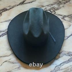 Vintage Resistol Cowboy Hat Black With Box Size 7-1/8 XXX Beaver Self Conforming