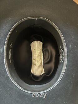 Vintage Resistol Cowboy Hat Black With Box Size 7-1/8 XXX Beaver Self Conforming