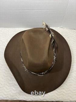 Vintage Resistol Cowboy Hat Mens 7 1/8 Beaver Western Self Confirming Long Oval