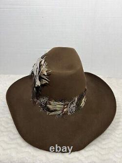 Vintage Resistol Cowboy Hat Mens 7 1/8 Beaver Western Self Confirming Long Oval