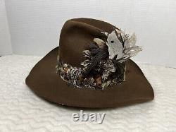 Vintage Resistol Cowboy Hat Mens 7 1/8 Beaver Western Self Confirming Long Oval