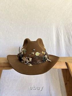 Vintage Resistol Cowboy Hat Mens 7 1/8 Beaver Western Self Conforming, New Cond