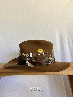 Vintage Resistol Cowboy Hat Mens 7 1/8 Beaver Western Self Conforming, New Cond