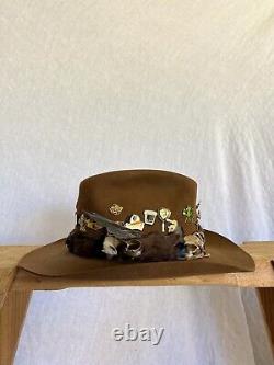 Vintage Resistol Cowboy Hat Mens 7 1/8 Beaver Western Self Conforming, New Cond