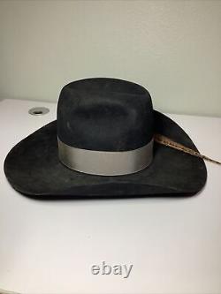 Vintage Resistol Cowboy Hat Self Conforming Beaver Size 7 Maybe, Black