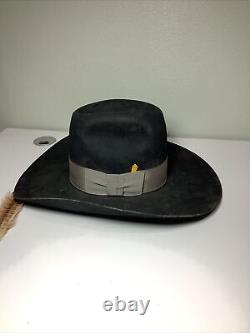 Vintage Resistol Cowboy Hat Self Conforming Beaver Size 7 Maybe, Black