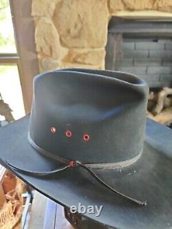 Vintage Resistol Diamond Horseshoe Cowboy Hat, 7 1/8, (Black) Western Hat