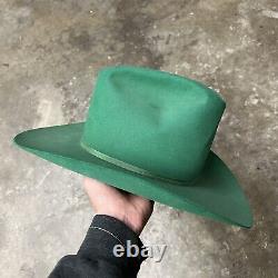 Vintage Resistol Forest Green 4x Beaver Western Cowboy Hat 7 1/4