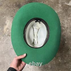 Vintage Resistol Forest Green 4x Beaver Western Cowboy Hat 7 1/4