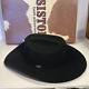 Vintage Resistol George Strait 4x Beaver Cowboy Hat Black Long Oval Size 7 5/8