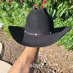 Vintage Resistol ROCKET Self-Conforming 4X Beaver Cowboy Hat 7 1/8 Color BLACK
