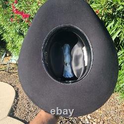 Vintage Resistol ROCKET Self-Conforming 4X Beaver Cowboy Hat 7 1/8 Color BLACK