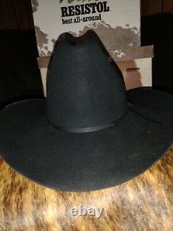 Vintage Resistol Self Conforming 4X Beaver 7? Black Cowboy Hat
