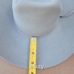 Vintage Resistol Self Conforming Beaver 3X Western Hat 7 1/8 light Grey