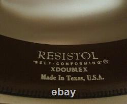Vintage Resistol Self-Conforming XDoubleX Plains Beaver Cowboy Hat Size 7 1/8